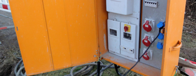 Baustrom bei Elektro Scholz in Jessen (Elster)