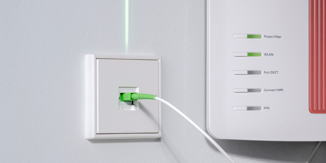 Die neuen Glasfaser-Anschlussdosen bei Elektro Scholz in Jessen (Elster)